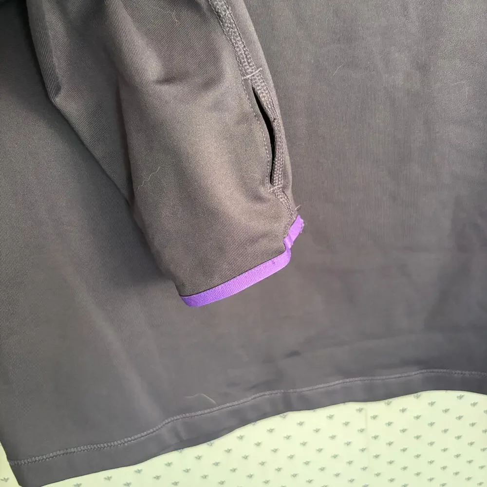 Nike Pro Cowl Neck Running Shirt L Purple Top Dri Fit